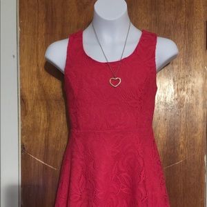 Fuschia lace Cherokee dress Sz:7-8